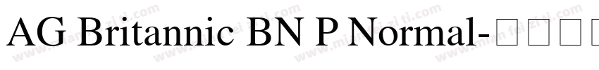 AG Britannic BN P Normal字体转换